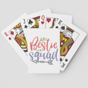 Baraja De Cartas Diseño de la amistad de los cuatriciclos de Bestie
