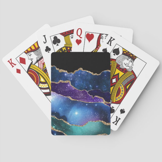 Baraja De Cartas Diseño de la serie Galaxy Agate 13  (Reverso)