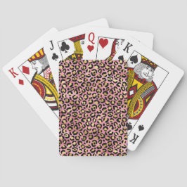 Baraja De Cartas Diseño de la serie Leopardo Rosa y Dorado 15