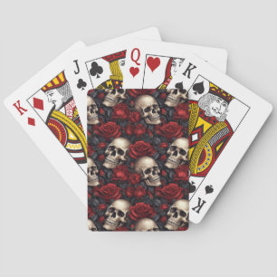 Baraja De Cartas Diseño de la serie Skull y Rosas 10