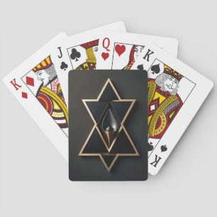 Baraja De Cartas Diseño de la tarjeta de forma de vidrio de triángu