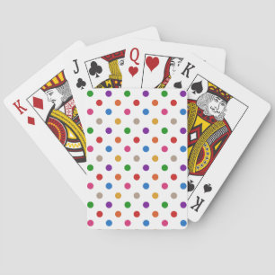 Baraja De Cartas Diseño de lunares de arcoíris coloridos blancos