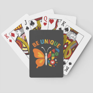 Baraja De Cartas Diseño de Mariposa Colores Verdaderos