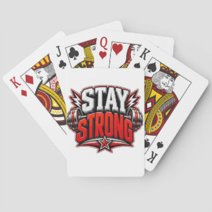 Baraja De Cartas Diseño de motivación de fitness Stay Strong para g