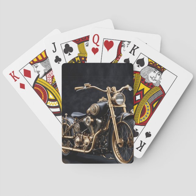Baraja De Cartas diseño de motocicleta personalizado (Reverso)