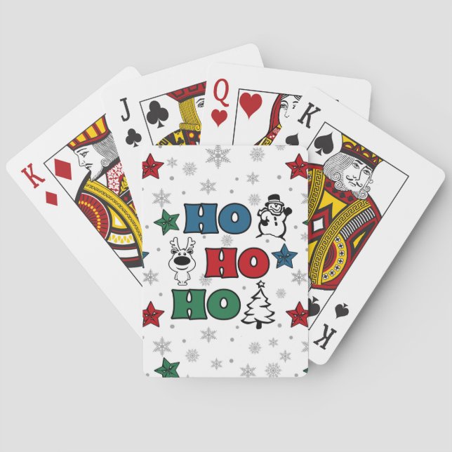 Baraja De Cartas Diseño de Navidades Ho-Ho-Ho (Reverso)