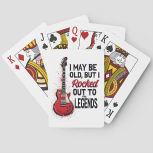 Baraja De Cartas Diseño de nostalgia musical de guitarra de rock cl