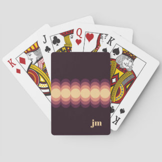 Baraja De Cartas Diseño de olas en beige, rosa y violeta