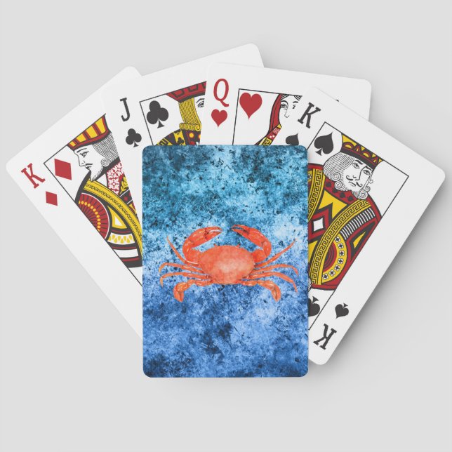 Baraja De Cartas Diseño de Olas Náuticas 2  (Reverso)