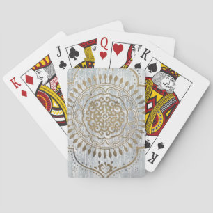 Baraja De Cartas Diseño de oro de Mandala