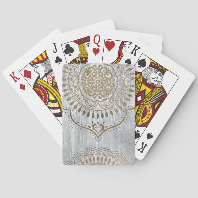 Baraja De Cartas Diseño de oro de Mandala (Reverso)
