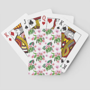 Baraja De Cartas Diseño de orquídeas con acuarela 30