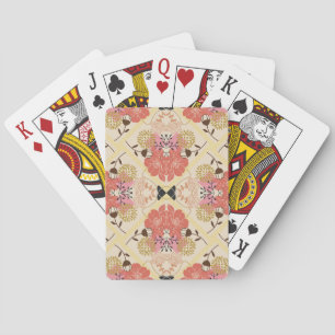Baraja De Cartas Diseño de patrones vintage sin fisuras florales.
