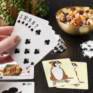 Baraja De Cartas Diseño de perro boxer, agregue su propia imagen