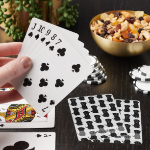 Baraja De Cartas Diseño de perro Labrador negro sobre fondo de cual