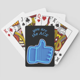 Baraja De Cartas Diseño de personalizar Like Neon Hand