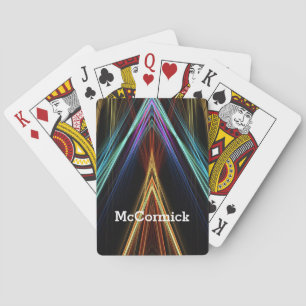 Baraja De Cartas Diseño de Rayos Radiantes con nombre