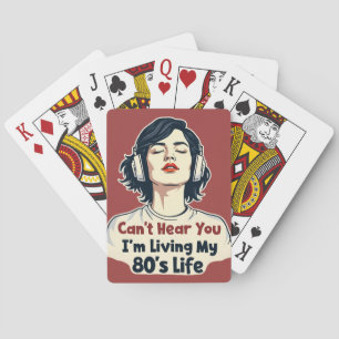Baraja De Cartas Diseño de retroceso de música retro nostálgica de