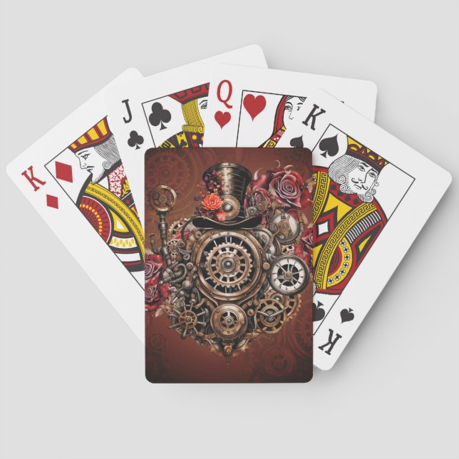 Baraja De Cartas Diseño de Steampunk maravilloso (Reverso)