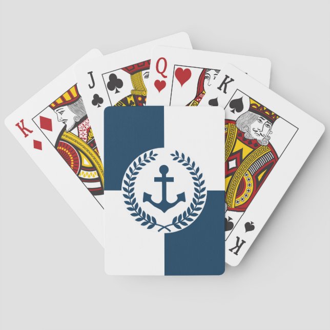 Baraja De Cartas Diseño de temática náutica (Reverso)