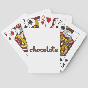 Baraja De Cartas diseño de texto de chocolate en minúsculas