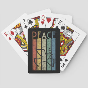 Baraja De Cartas Diseño de texto de paz colorido