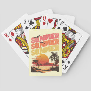 Baraja De Cartas Diseño de texto de verano