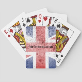 Baraja De Cartas Diseño de Union Jack con problemas. Texto personal