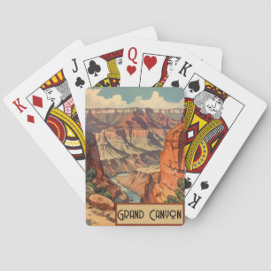 Baraja De Cartas Diseño de Viajes Retro del Gran Cañón