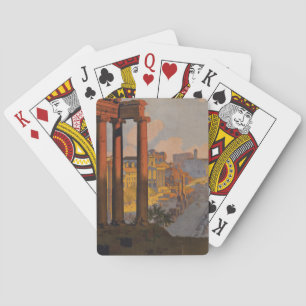 Baraja De Cartas Diseño de Viajes Vintage con Foro Romano a la vist