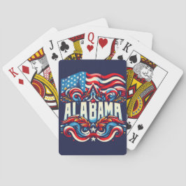 Baraja De Cartas Diseño decorativo patriótico de Alabama Resumen