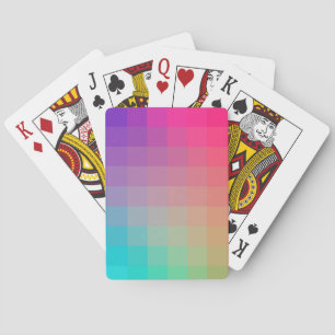 Baraja De Cartas Diseño degradado de colores arcoiris coloridos