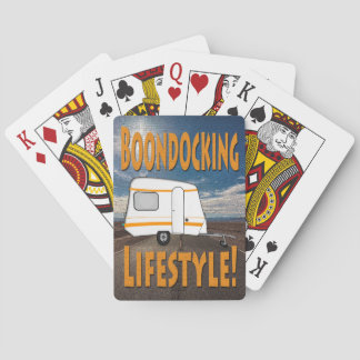 Baraja De Cartas Diseño del campista de la forma de vida de