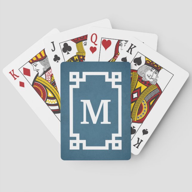 Baraja De Cartas Diseño del monograma (Reverso)