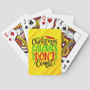 Baraja De Cartas Diseño divertido de Navidad donde las calorías no 