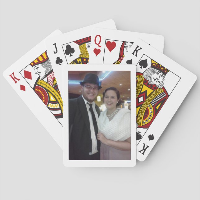 Baraja De Cartas Diseño elegante y artístico de parejas personaliza (Reverso)