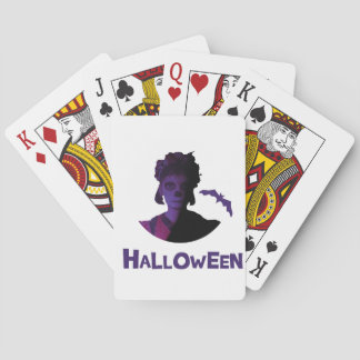 Baraja De Cartas Diseño festivo de Chica mexicano de Halloween