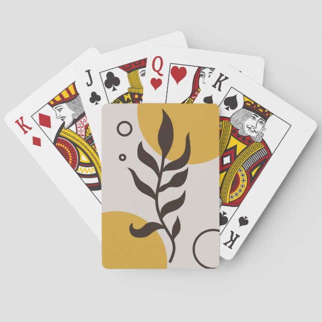 Baraja De Cartas Diseño floral (Reverso)