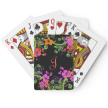 Diseño floral con monograma