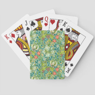 Baraja De Cartas Diseño floral del vintage de oro del lirio de