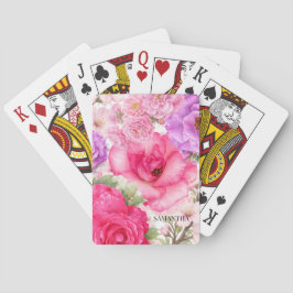 Baraja De Cartas Diseño Floral Personalizado