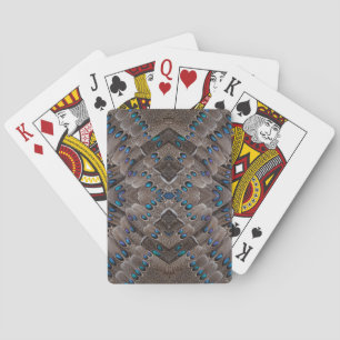 Baraja De Cartas Diseño fractal pluma de faisán