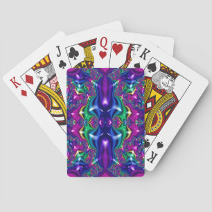 Baraja De Cartas Diseño fractal púrpura ~
