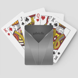 Baraja De Cartas Diseño geométrico de aspecto metálico moderno