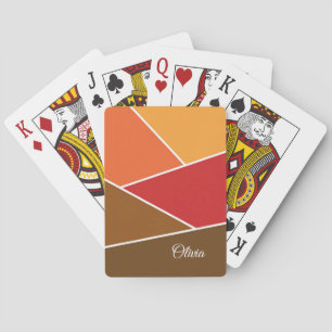 Baraja De Cartas Diseño geométrico de estilo retro