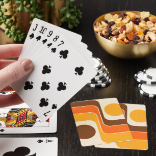Baraja De Cartas Diseño geométrico estilo retro Mod años 70