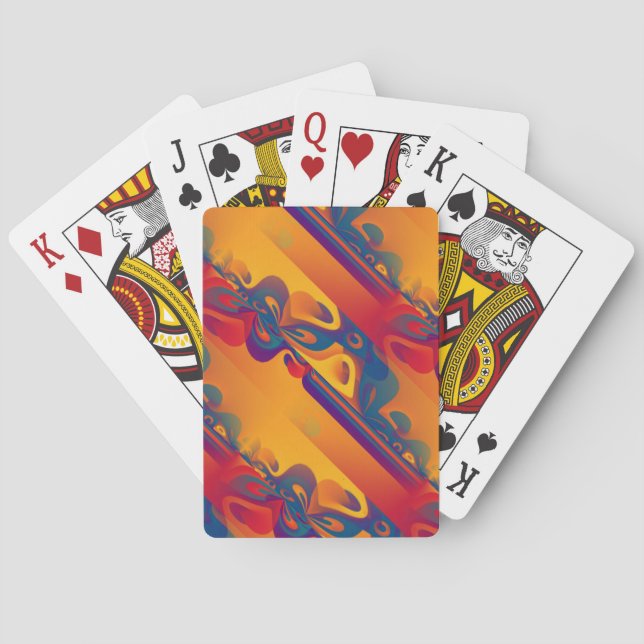 Baraja De Cartas Diseño gráfico impecable - I rojo amarillo (Reverso)