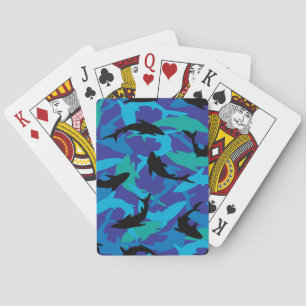 Baraja De Cartas Diseño ilustrado de los tiburones