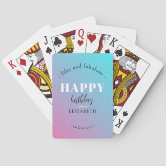 Baraja De Cartas Diseño Minimalista de cumpleaños en colores pastel