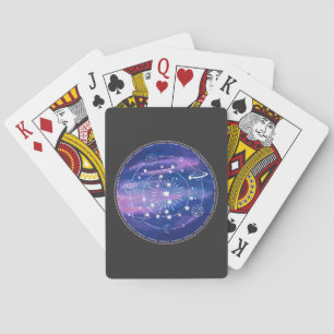 Baraja De Cartas Diseño Minimalista de Luna Galáctica Arte Estéti